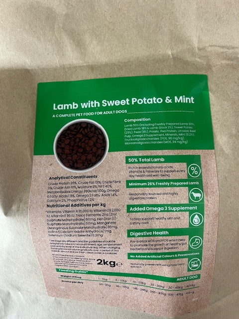 Working Dog Lamb Dry Grain Free Kibble 2kg