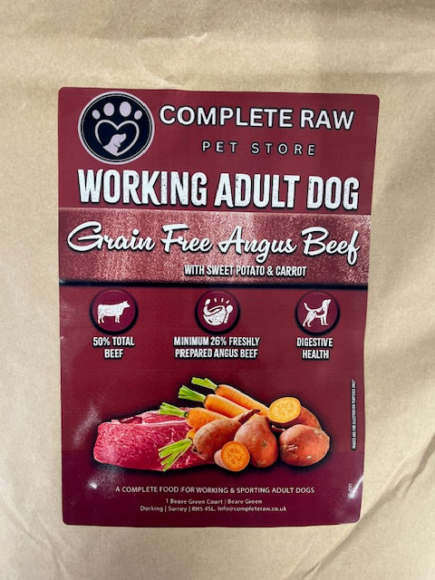 Working Dog Angus Beef Dry Grain Free Kibble 15kg