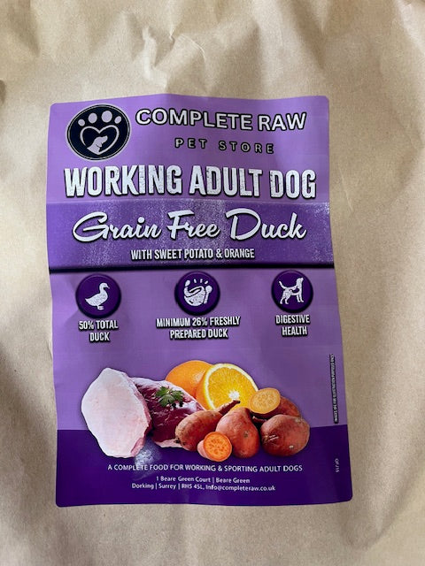 Working Dog Duck Dry Grain Free Kibble 15kg
