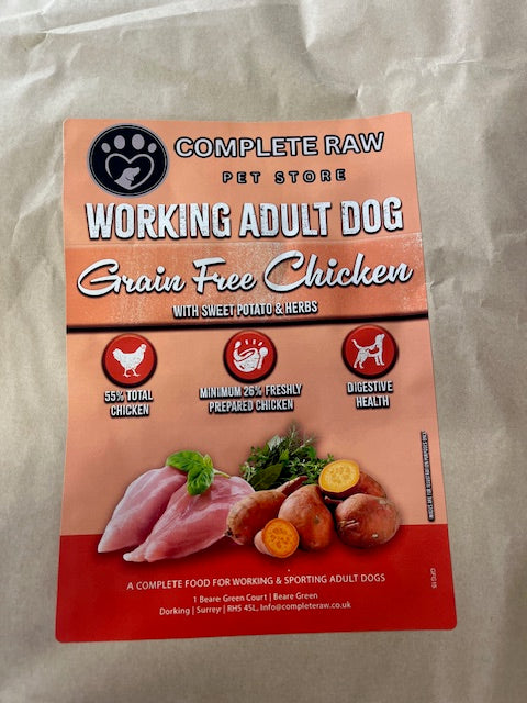 Working Dog Chicken Dry Grain Free Kibble 15kg