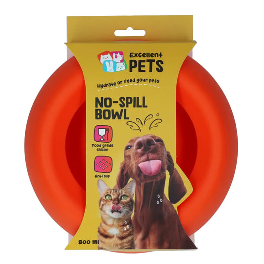 Excellent Pets No-Spill Bowl 800ml Orange M